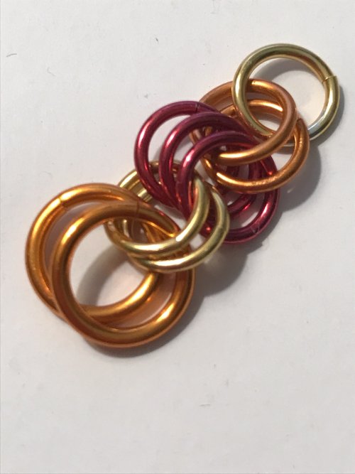 Nancy Chase's Autumn Spiral Chain Maille Bracelet - , Chain Maille Jewelry, Making Chain, Chain Making , autumn spiral chain maille bracelet